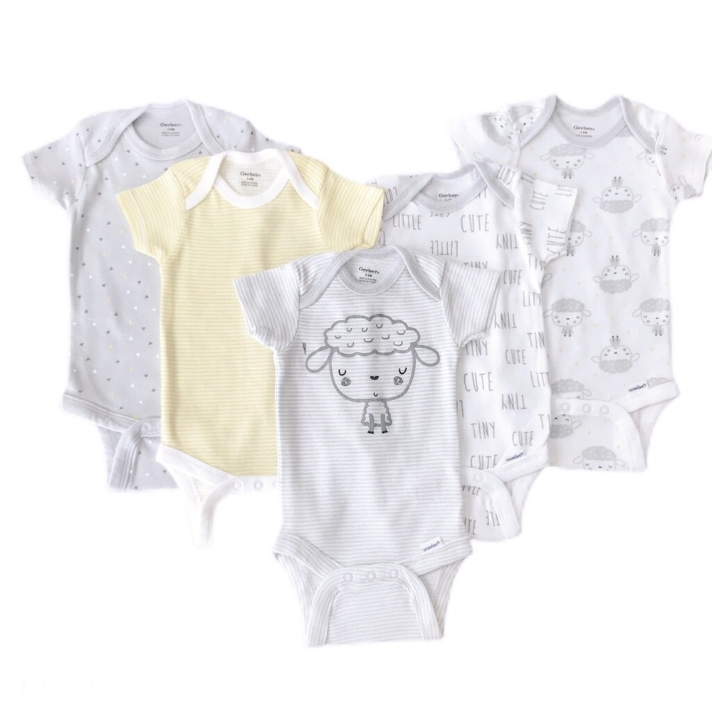 Gerber 3 - 6 Month Set of (5) Onesies
